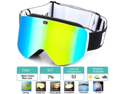Óculos De Esqui Com Lente Polarizada De Dupla Camada Magnética, Óculos Antiembaçante Uv400 Para Esqui E Snowboard, Óculos De Esqui Para Homens E Mulhe