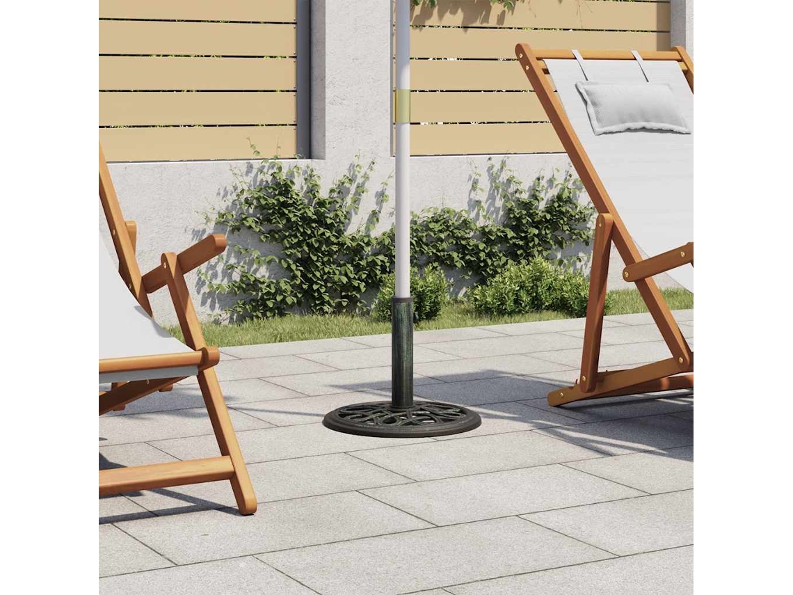 Vidaxl Base Para Guarda-sol Ferro Fundido 40x40x32 Cm Verde