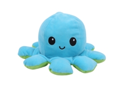 Ats peluche Pulpo Reversible de Doble Cara Animal Lindo Juguete de Peluche para Bebés Regalo Azul Claroverde Claro