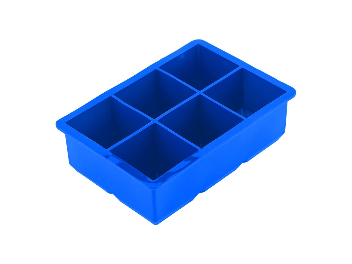 Nova Line mold de Gelo Silicone 6 Cúbicos Tray Chocolate Candy Fda Bpa Free Cozinha Azul Escuro