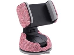 Suporte Para Celular Veicular Bling-bling Para Mulheres, Ajustável, Estável, Plástico Rosa, Compatível Com Vários Modelos.