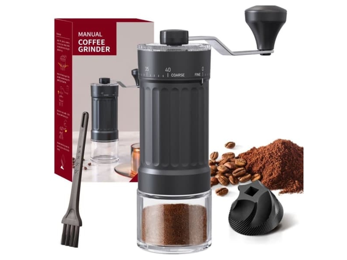 Moedor De Café Manual 40 Níveis, Cerâmica, Mós Cônicas, Portátil, Para Espresso, Prensa Francesa E Café Coado, Uso Em Casa E Viagens