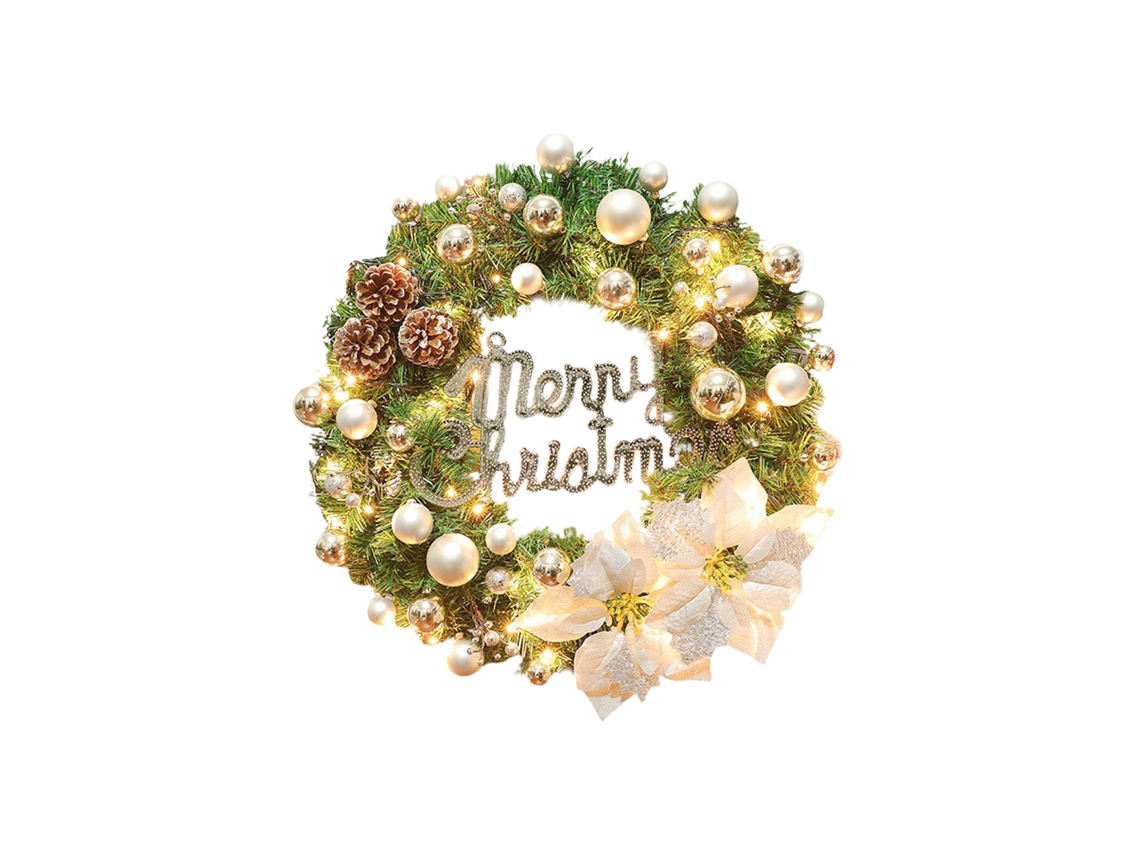 Laxiscreed Guirlanda De Natal Com Luzes A Bateria Para Porta E Decoração Festiva