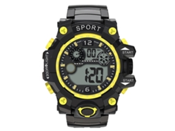 Reloj Electrónico Deportivo Led Para Hombre Con Dial Redondo (amarillo)