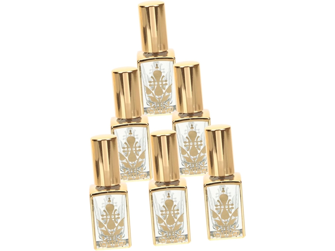 Conjunto De 5 Frascos De Perfume De Vidro Vintage, Portáteis E Recarregáveis Para Viagens.