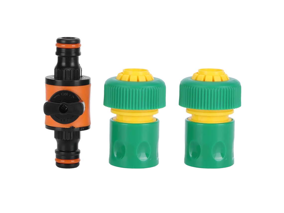 Kit De Reparo De Mangueira Para Jardim Com Conectores Rápidos Tipo Americano 3pcs G3/4