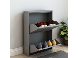 Sapateira Sokndal com 2 portas metálicas 71 x 50 x 15 cm cinza [EN.CASA]