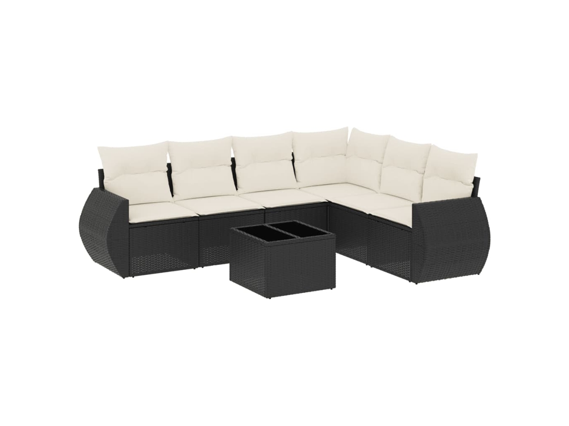 Garden Sofa Set, Garden Sofa Sets Vidaxl Preto Rattan / Vime (n/a)