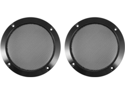 Conjunto De 2 Redes Pretas Para Subwoofer De 5 Polegadas Em Plástico E Ferro Para Proteção.