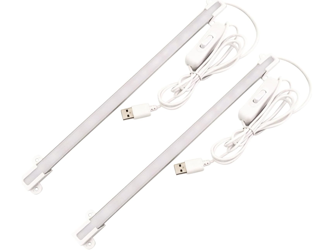 Nolitoy Conjunto De 2-luzes Leitura Led Portáteis Usb Com Protetor Ocular Para Escritório E, Luz Branca Quente