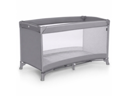Berço De Viagem Asalvo Creta - 0-3 Anos (0-15 Kg), Dobrável Ultra-rápido, Colchão, 60x120 Cm - Cinzento