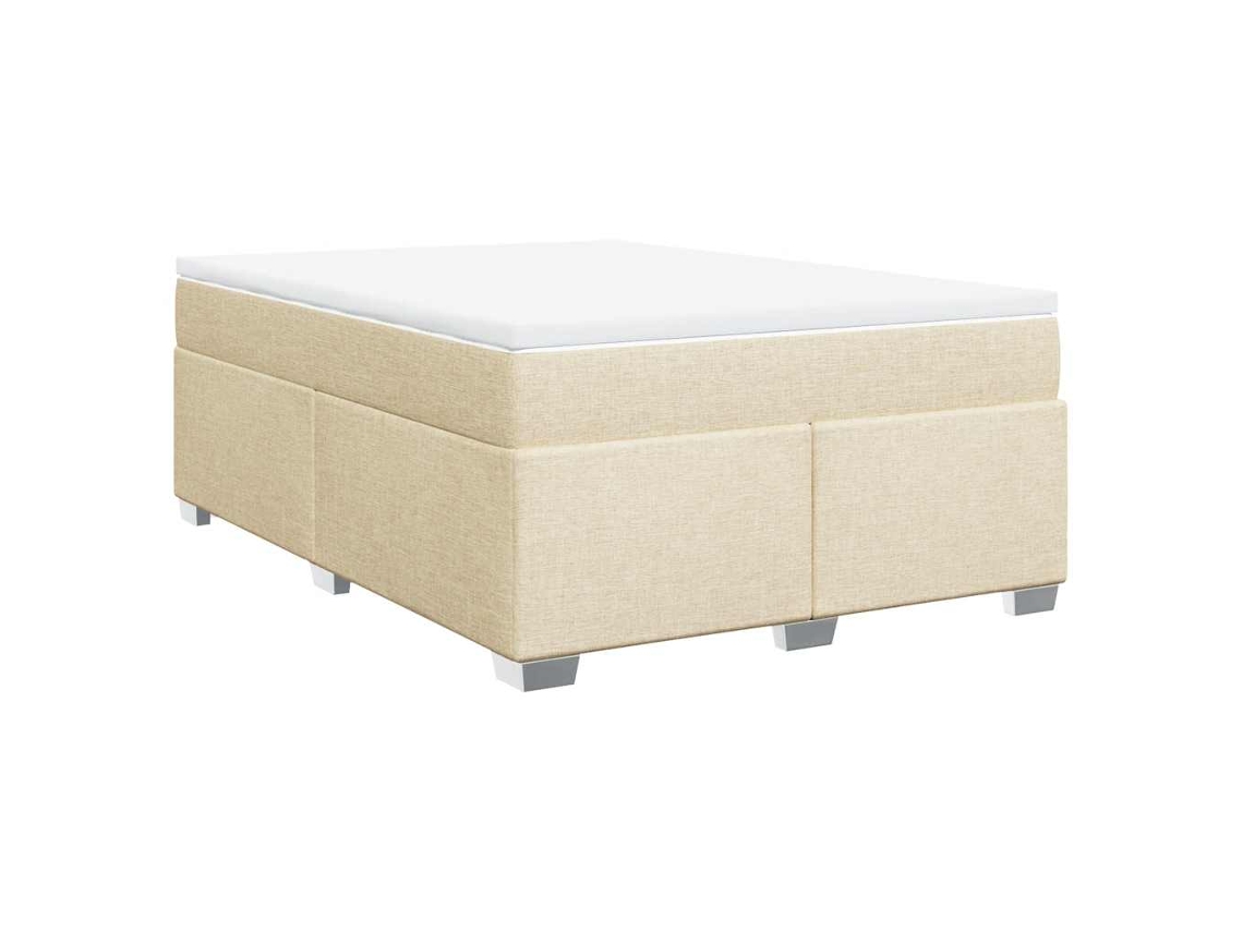 Box Spring Bed, Box Spring Beds Vidaxl Creme Tecido (140 X 190 Cm)