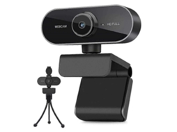 Webcam Com Microfone, Câmera De Vídeo Full Hd 1080p Para Computadores, Laptops E Desktops, Conexão Usb Plug E Play, Ideal Para Conferências