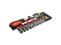 Kit De Ferramentas Com Chave De Rato E Sockets 1/2 12pcs Para Reparos Manuais