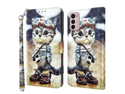 Capa De Celular Em Couro Com Pintura 3d Para Motorola Moto G42 5g