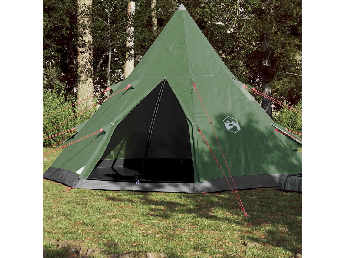 Vidaxl Tenda De Campismo Tipi Para 4 Pessoas Impermeável Verde