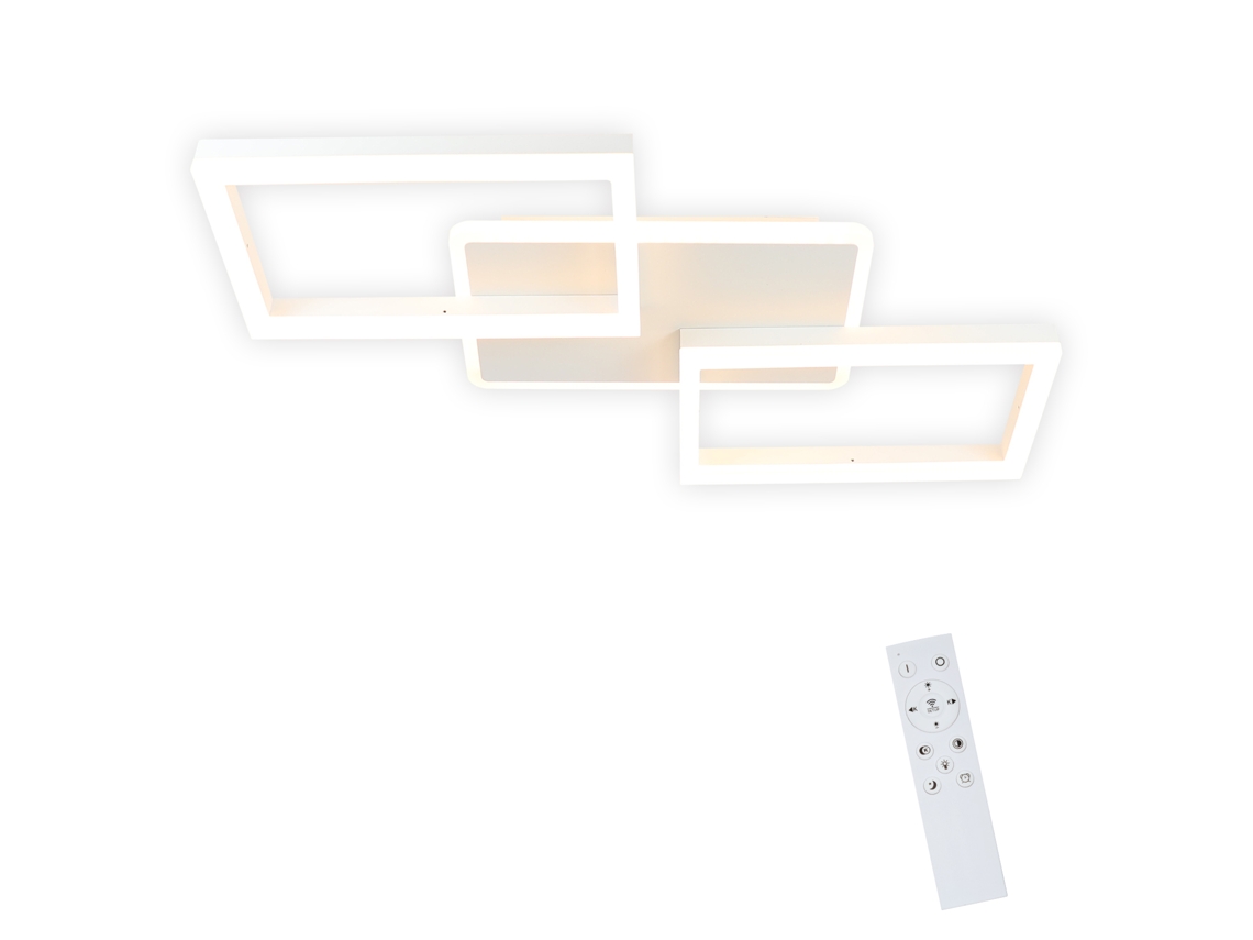 Nettlife Led Luz De Teto 48 W Lâmpada Regulável Para Sala De Estar Com Controlo Remoto Design Moderno Quarto Branco Para Cozinha Corredor Escritório