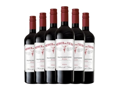 Vinho MESSER DEL FAUNO Sangiovese Puglia (0.75 L - 6 Unidades)