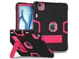 Capa Protetora Para Tablet Contra Quedaspreto E Vermelho Rosado Ipad Pro De 11 Polegadas Ushion (2024)