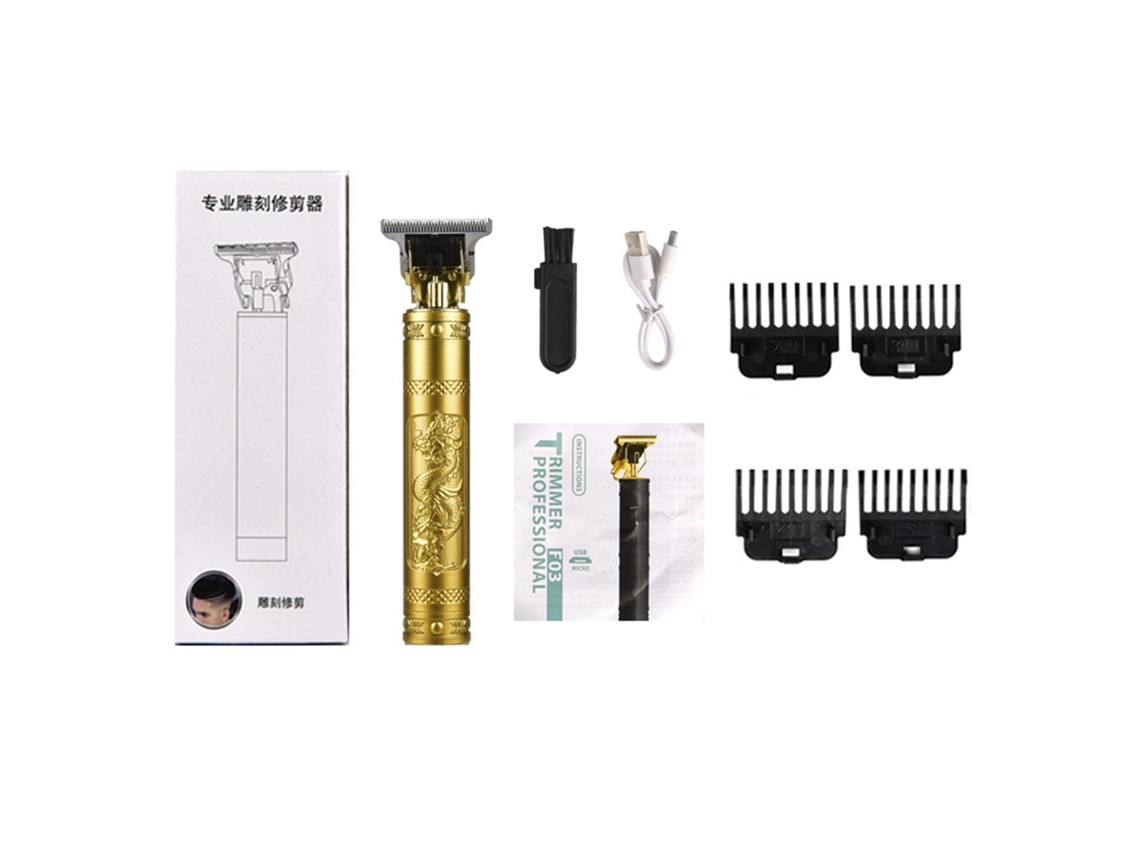 2026 cortador de Pelo Eléctrico Inoxidable Grooming Dragón Oro Fénix Cortapelos Portátil