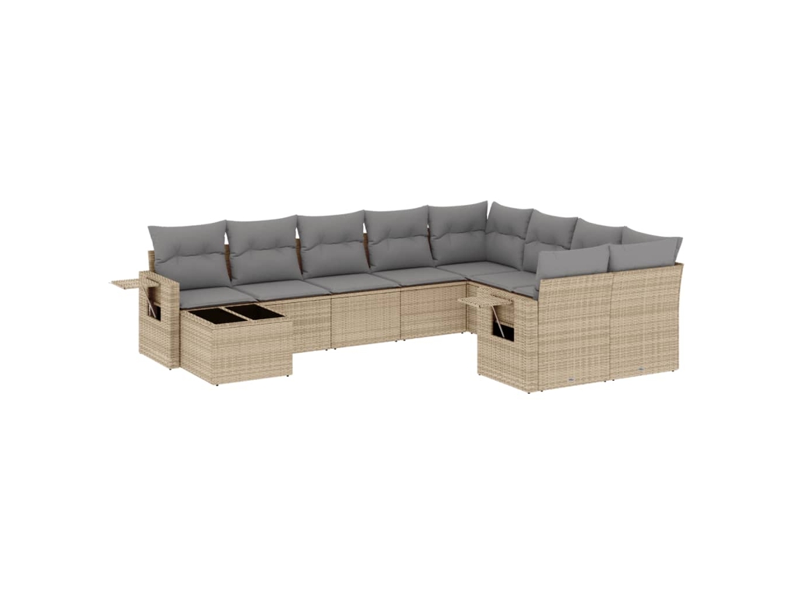 Garden Sofa Set, Garden Sofa Sets Vidaxl Bege Rattan / Vime (n/a)