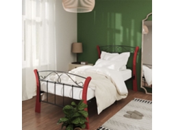 Estrutura De Cama 90x200 Cm Metal Preto