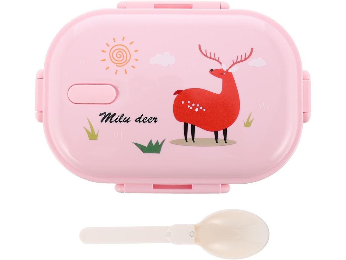 Lancheira Bento Magiclulu Em Aço Inoxidável E Plástico, 700ml, Com Compartimentos Separados E Ventilação, Ideal Para