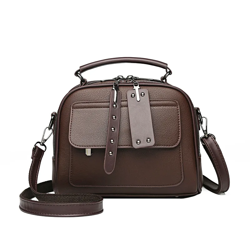 (8702-café) Bolsa Feminina Moderna, Nova Bolsa Feminina De Couro Pu De Alta Qualidade