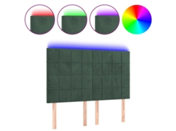 Led Headboard, Led Headboards Vidaxl Verde Veludo (144 X 5 X 118/128 Cm)