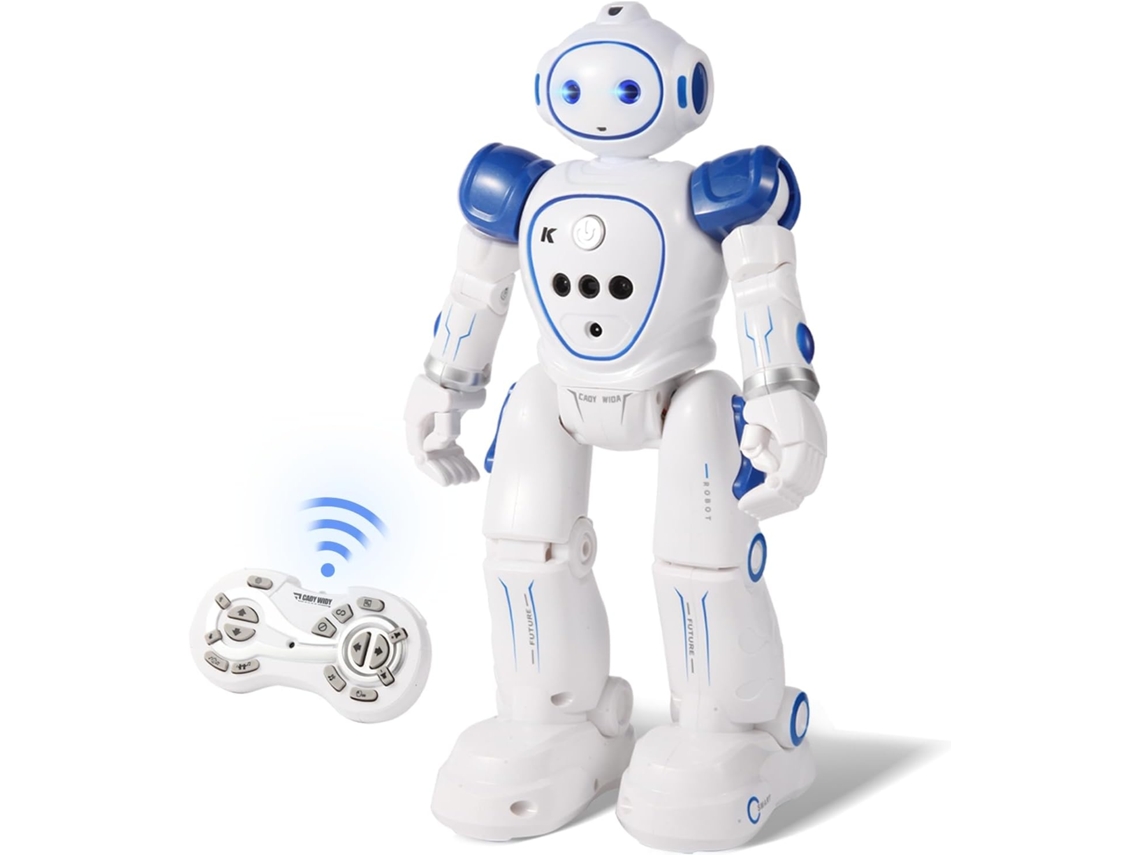 Robôs De Brinquedo Para Crianças Com Controle Remoto Sem Fio E Sensor De Gestos, Caminhada Programável E Canto (branco)