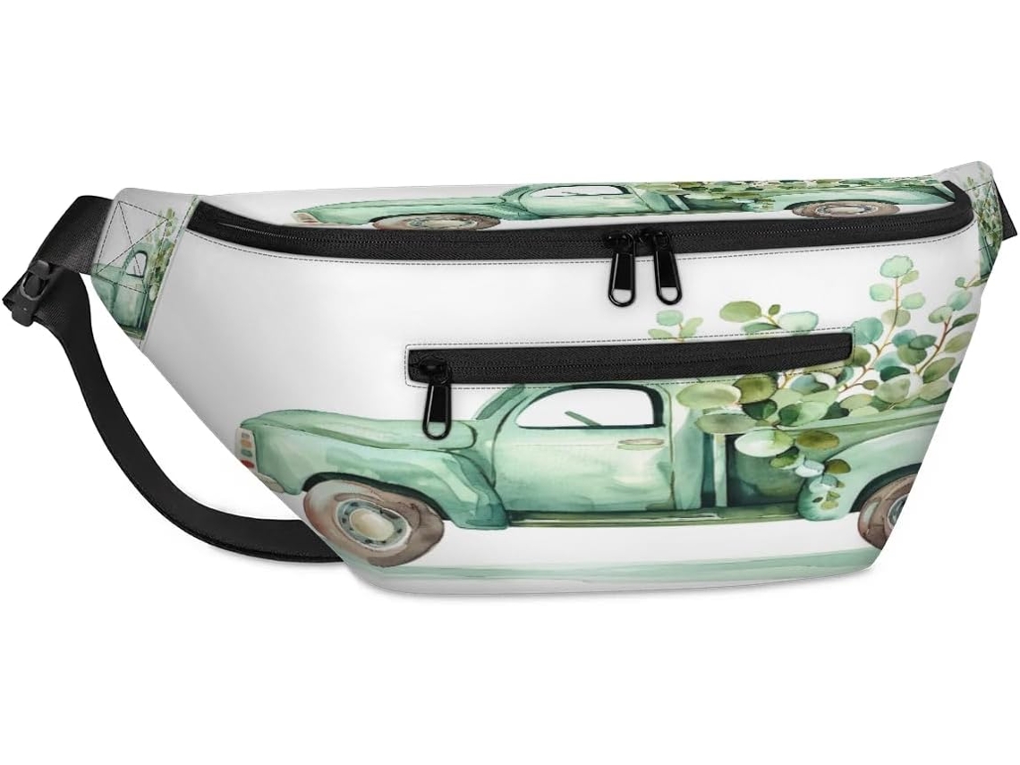 Bolsa de Ombro Unissex Tropicallife de Grande Capacidade com Estampa de Eucalipto 38 X 25 9 X 19 Cm Impermeáve
