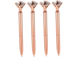 Nuobesty Conjunto De 4 Canetas Esferográficas Com Ponta Diamante,