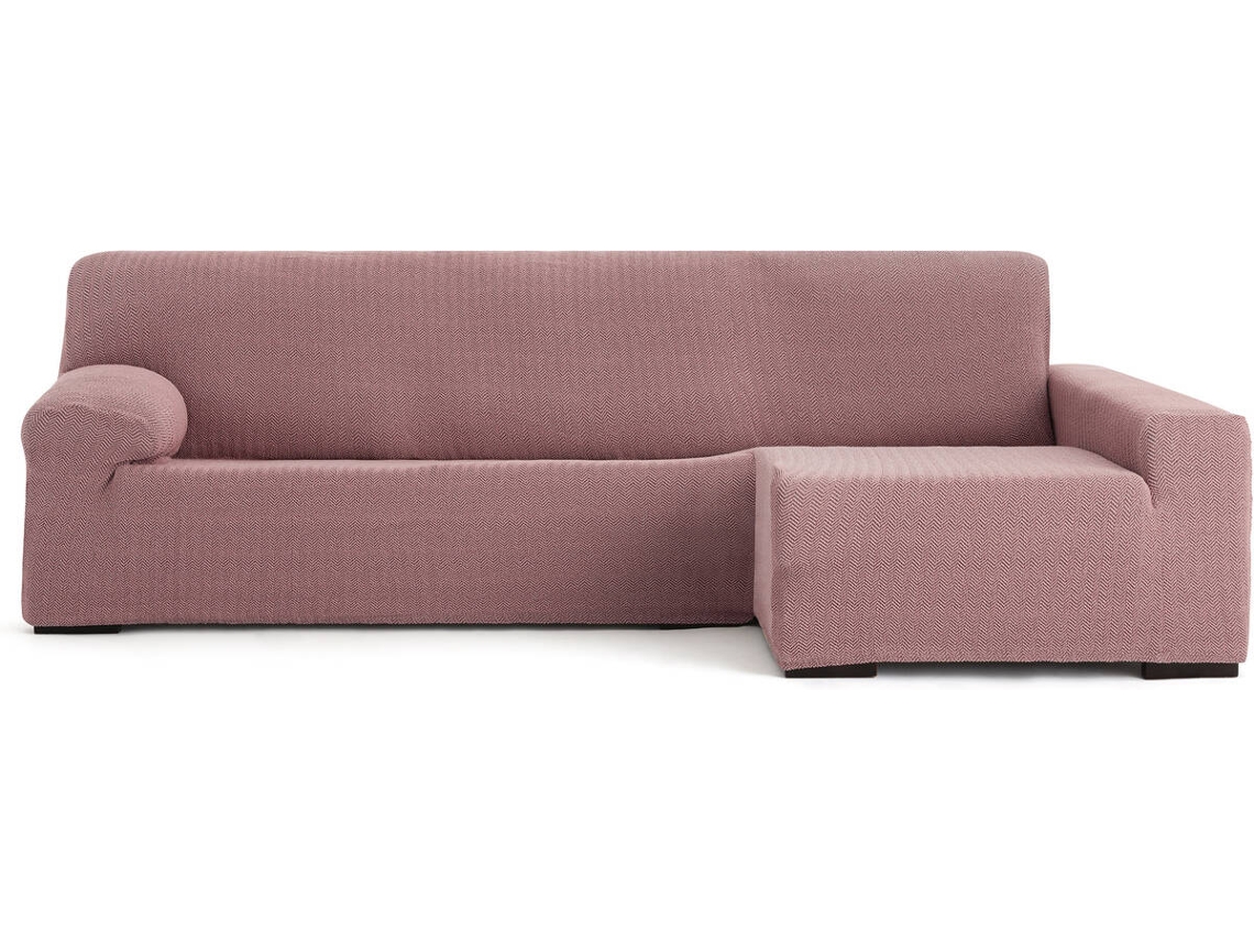 Capa de Chaise Longue Direita EYSA Premium Jaz Tecido Multielástico (360 x 180 x 120 cm - Poliéster e Algodão - Rosa)