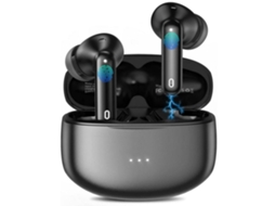 Auriculares Sem Fios Bluetooth 5.3 Som Estéreo Microfone Para Chamadas Controlo Tátil Estojo De Carregamento Lurelia
