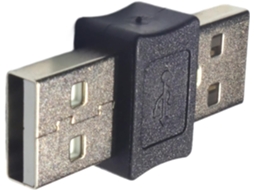 Adaptador conversor de conector USB 2.0 fêmea A para macho A