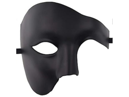 Máscara De Baile De Máscaras Para Homens, Halloween, Fantasma Da Ópera (preta)