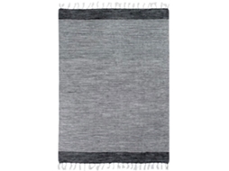 Tapete - A Fábrica De Decoração - Terra Cotton Bandes - 120x170 Cm - 100% Algodão - Preto/cinza/branco