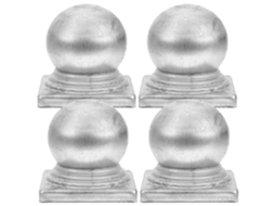 Inoomp Tampas Redondas para Postes, Kit de 4 Peças, Metal, para Postes de Cercas e Portões, Tampas Protetoras Feitas de CHABERLU