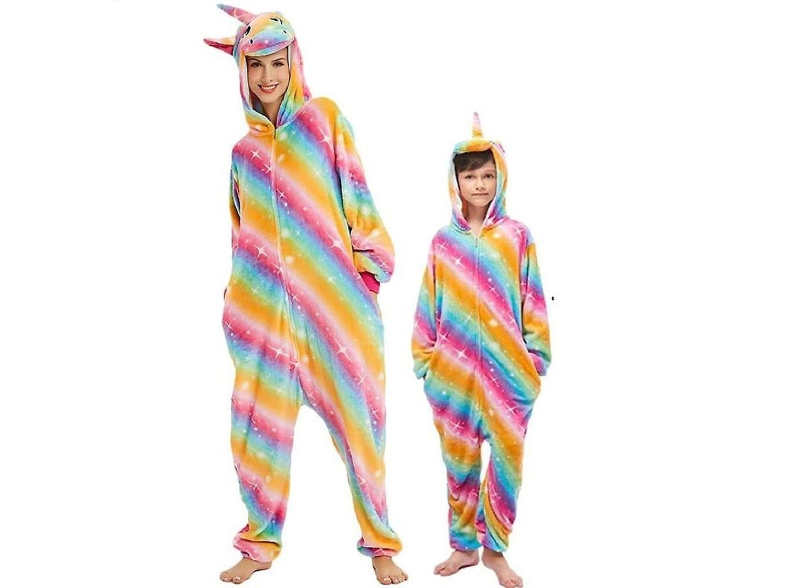 Pijama Unicórnio Pégaso Adulto 2026 Macacão com Capuz em Flanela Macia para Festas de Halloween e Natal