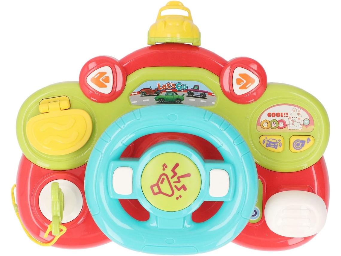 Volante de Brinquedo para Bebês, Interativo com Música e Quebra Cabeças SFUSHOS