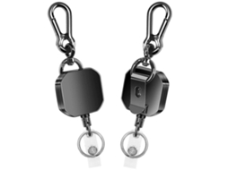 Kit Com 2 Chaveiros Retráteis Para O Dia Das Mães, Porta-crachá De Metal Resistente, Chaveiro Com Mosquetão E Clipe Para Cinto, Cordão Retrátil D
