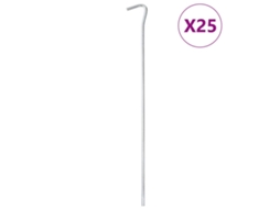 Vidaxl Estacas Para Tenda 25 Pcs 30 Cm Ø5 Mm Aço Galvanizado