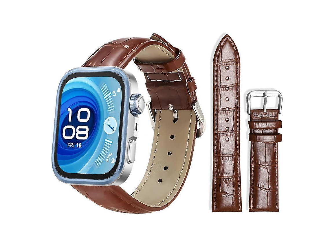 Pulseira De Couro Com Fivela De Pino E Textura De Bambu Xdfind