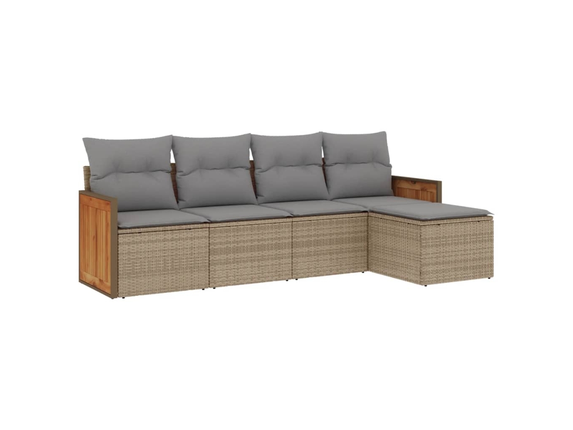 Garden Sofa Set, Garden Sofa Sets Vidaxl Bege Rattan / Vime (n/a)
