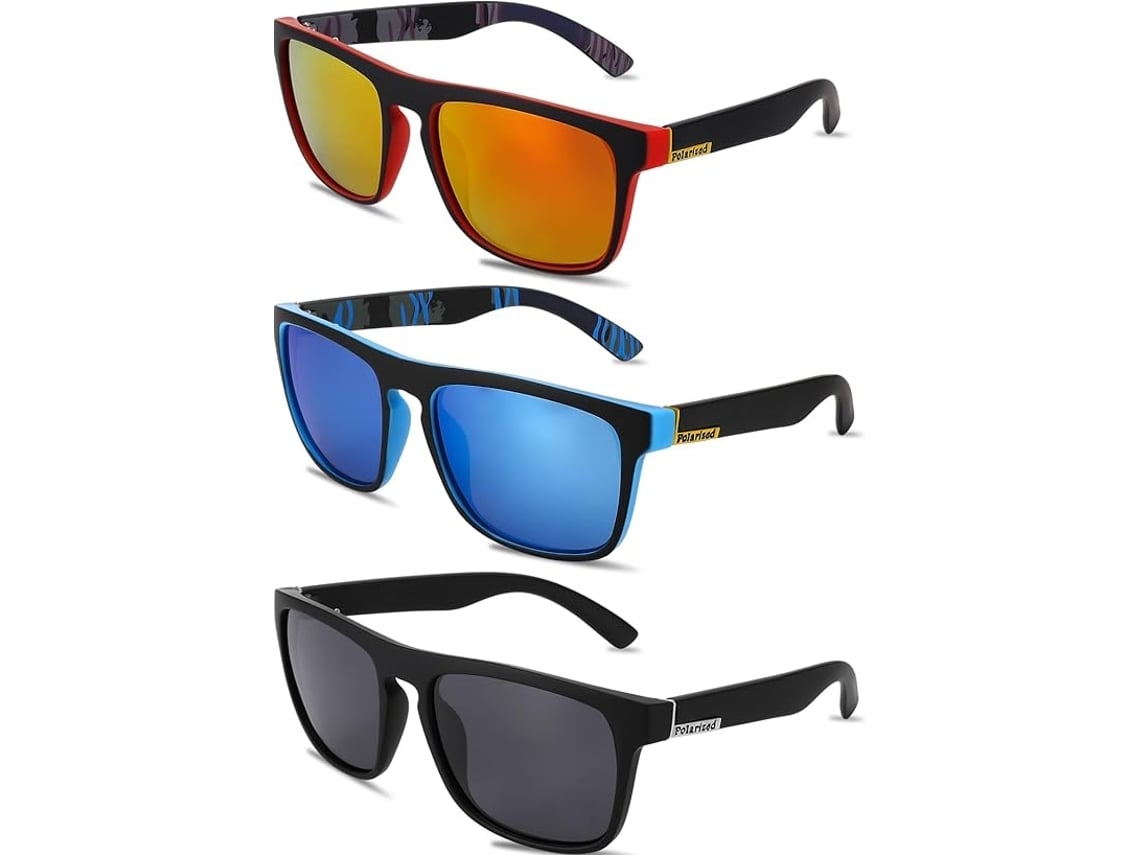 Conjunto De 3 Óculos De Sol Polarizados Para Homens, Esportes Ao Ar Livre, Pesca, Ciclismo, Condução, Proteção Uv