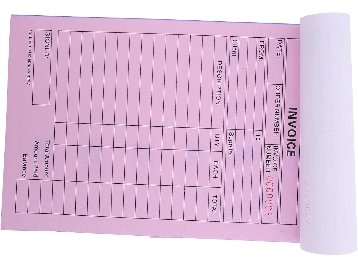 Carnet De Reçus Blanc Em Papier Commandes Écriture Claire, Gestion Commerce De Détail