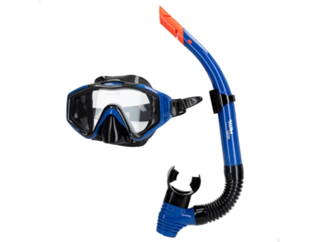 AQUA SPORT Set Óculos de Mergulho com Visão 150º e Tubo Adulto Azul/Preto