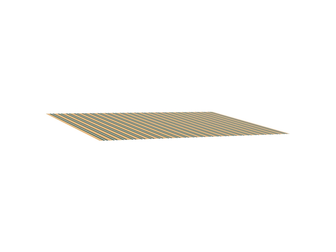 Vidaxl Tecido De Substituição Para Toldo Verde E Amarelo 450 × 300 Cm