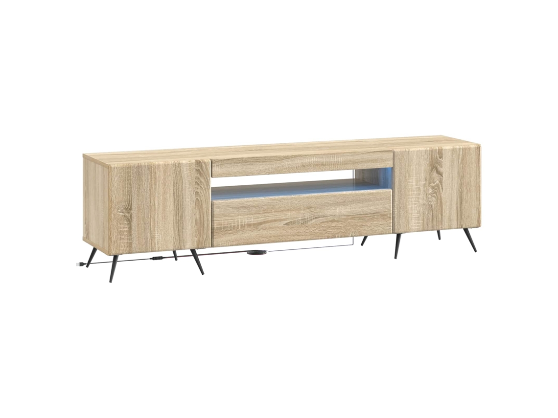 Vidaxl Gabinete De Tv Led Carvalho Sonoma Derivados De Madeira