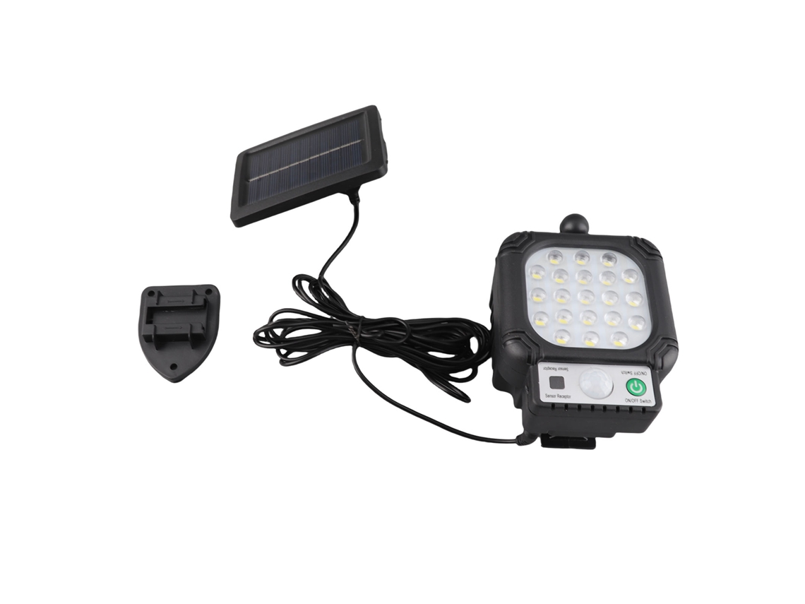 2026 luz Solar de Parede Led 21 Perlas Super Brilhante Ip65 Exterior com Sensor de Movimento e Cabo de 11,2 Pés